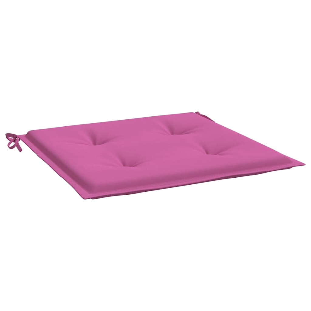 Garden Chair Cushion Set 4 Pcs Pink 50x50x4 Cm Fabric