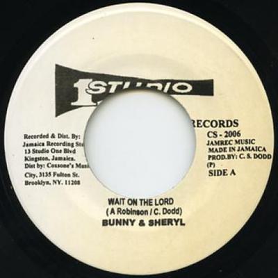 Płyta 7-calowa BUNNY & SHERYL - Wait On The Lord Studio One 1984 Jamajka Reggae, Ska & Dub