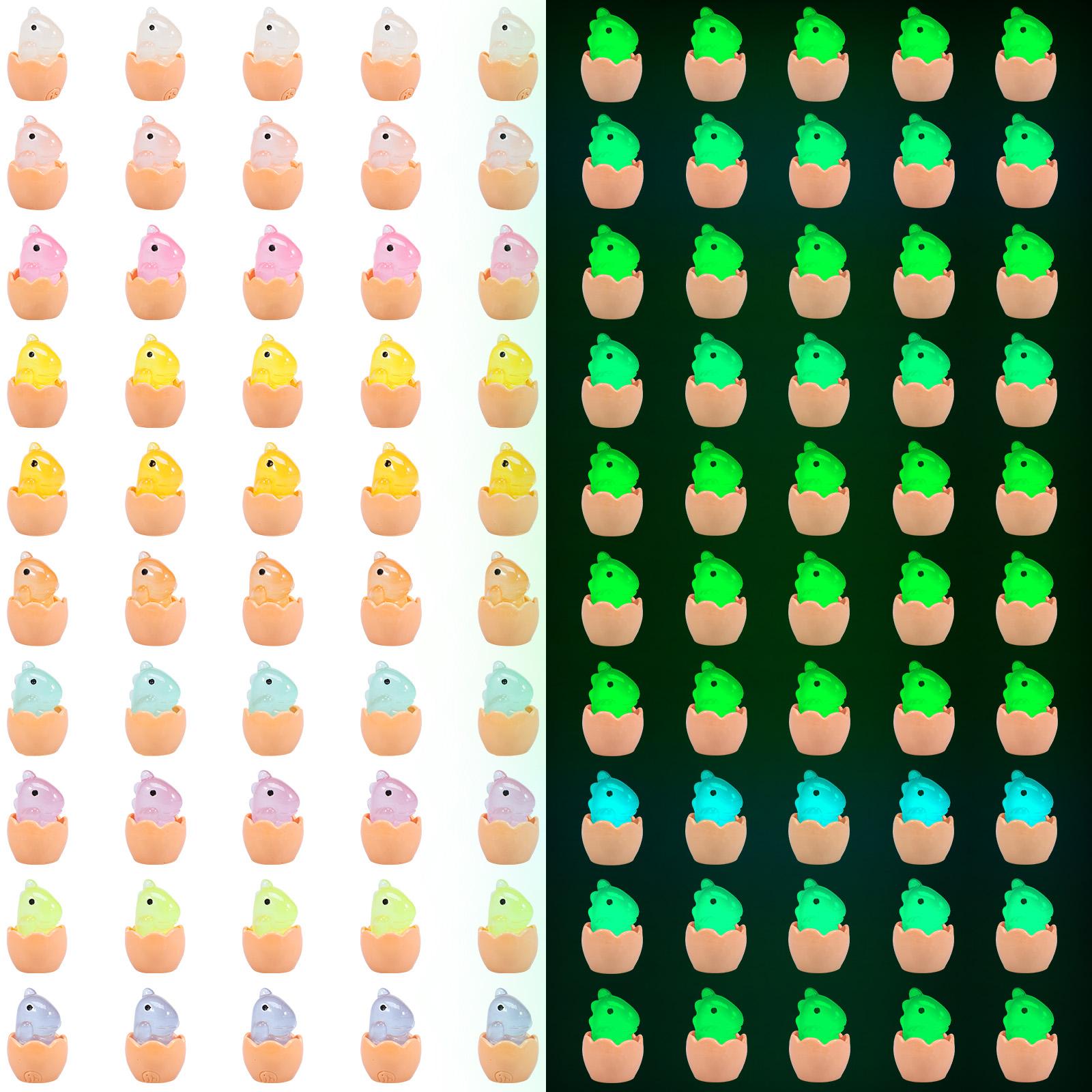 

50/100 шт. Светящиеся мини-фигурки привидений из смолы, светящиеся в темноте, декор для аквариума с динозаврами, сделай сам, садовые украшения на Хэллоуин, Рождество