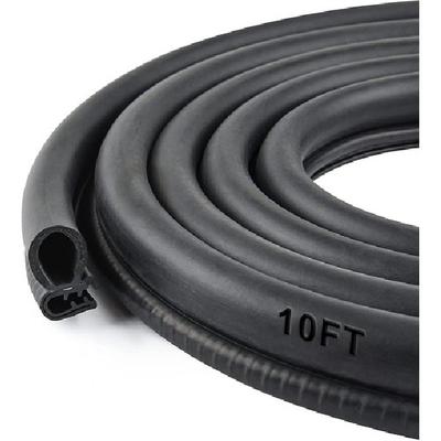 Door Rubber Seal Strip with Side Bulb, 10 Feet PVC Bulb Trim with EPDM Weathe