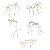 Fashionable Bow Hair Clip Simple Bowknot Hairpin Imitation Pearls Bow Barrettes Elegant Accessories for Women Girls