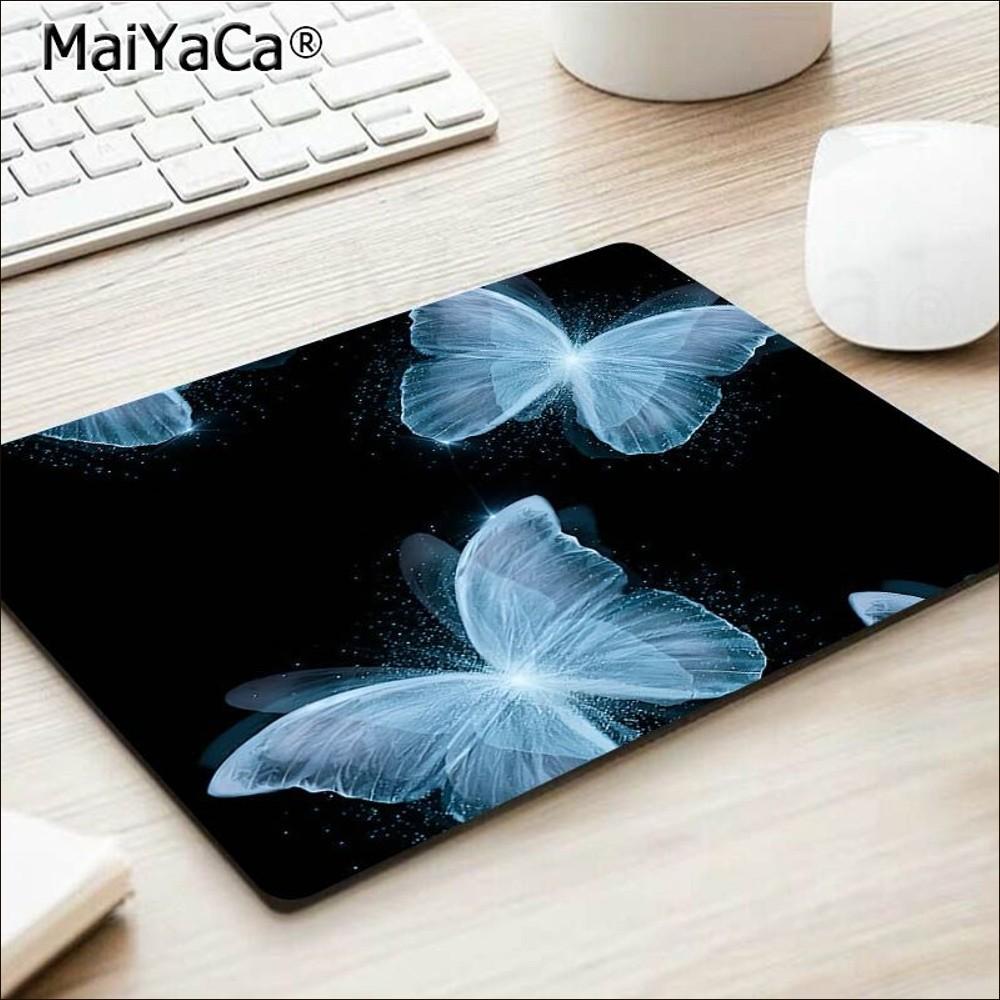 Butterfly Mousepad Rubber Small Thickened Mouse Pad Gaming Keyboard Table Mat Office Supplies Room Decor For PC Mouse Carpet