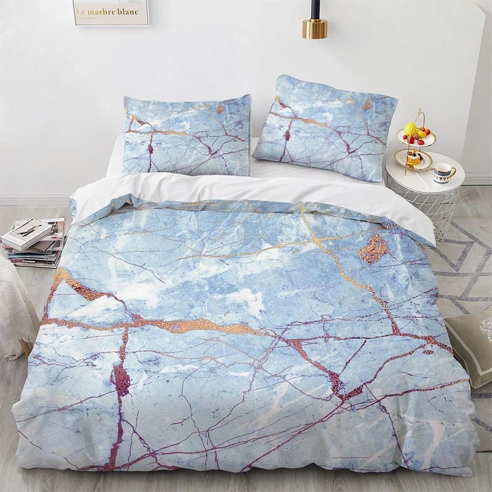 Beding Soft Duvet Cover Set White plus Black Marble 3 Piece-10 -TC Premium Microfiber Down Warm Comforter Comfortable Quilt Cover featuring Ziper