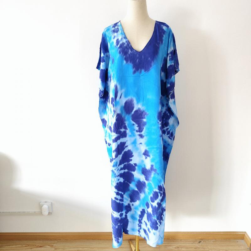 2022 European & American Beach Cover-up: Printed Long Robe & Bikini Sun Protection Dress
