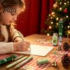 Classroom Reward Prizes for Christmas 6PCS Stationery Set Students, Cute Patterns Print Holiday Writing Pens with Accessories Practical School
