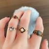 4 Pièces/Ensemble Bague Vigne Feuille Fleur Forêt Vintage Punk Sculptée Antique Bague Midi Doigt Femmes Anneaux Bohèmes Pour Hommes Bijoux Cadeaux