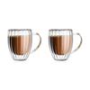 Portable Double Walled Borosilicate Glass Cup Insulated Mugs Perfect for Travel, Office Breaks, and Family Gatherings