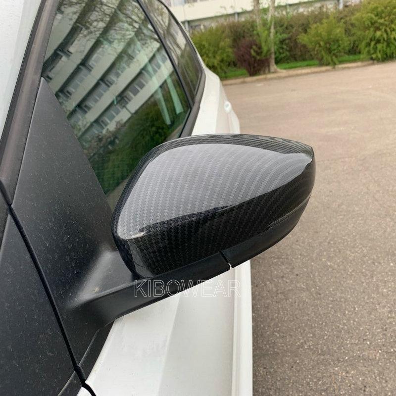 Side Mirror Cover Caps for Volkswagen Polo 6R 6C (Carbon Look) 2010 2011 2012 2013 2014 2016 2017 Door Wing