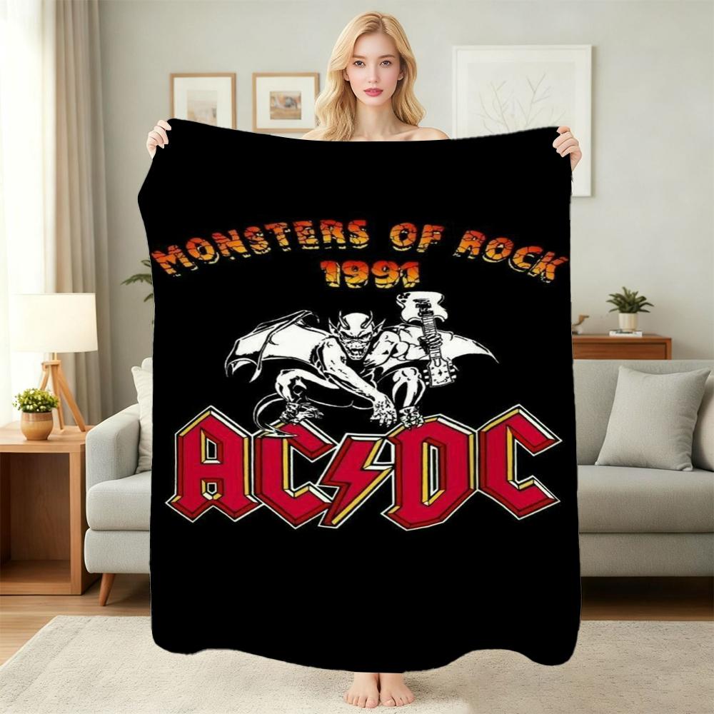 Angus Young Rock Guitar Blanket Camping Trip Soft And Comfortable Office Rest Blanket Bedroom Outdoor Plush Blanket