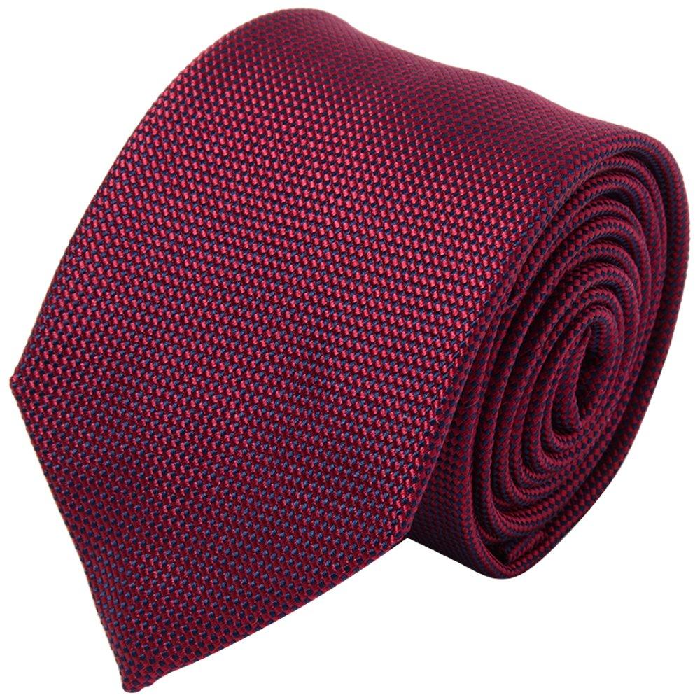 

Necktie [Celeste Loto] 100% Silk, Checkered Basket Weave, Wine Red (Grape Color)