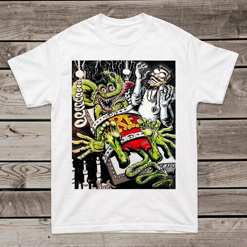 Summer Ed Roth Rat Fink Funny Cotton Short Sleeve Black All Size Unisex TShirt Graphic T Shirts Suitable for Both Unisex and Women