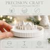 Small Miniature Landscape Hollow Ball Shaped Snow Scene Decoration Christmas Atmosphere Tray  Home