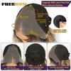 FREEDOM 9x6 Synthetic Lace Front Wigs For Women Pre Plucked Body Wave Lace Wig 20 inches Pre-cut Ombre Brown Blonde Cosplay Wigs