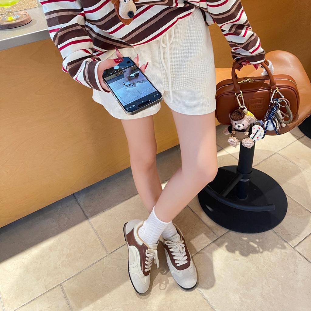 [Lan Cabinet] 2025 autumn new retro contrasting color flat-bottomed German training shoes Jersey style sports and leisure Forrest Gump board shoes