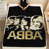 1 Stück ABBA Aufdruck Flanelldecke, Hohe Qualität, Bequem für alle Jahreszeiten, Heimdekoration, Wärme und Komfort, Perfekt für Weihnachtsgeschenke