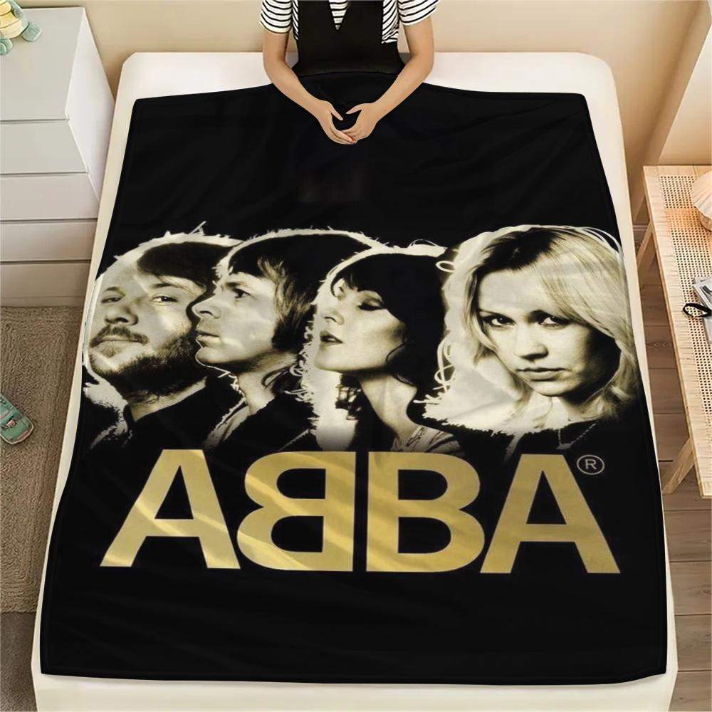 1 Stück ABBA Aufdruck Flanelldecke, Hohe Qualität, Bequem für alle Jahreszeiten, Heimdekoration, Wärme und Komfort, Perfekt für Weihnachtsgeschenke