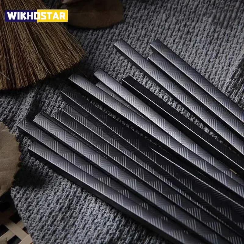 5/10 Pairs Chinese Food Chopsticks Reusable Black Alloy Non Slip Washable Safe Dishes Food Grade High Temperature Sterilizable