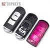 BZTOPKEYS Replacement smart car key shell for Mazda 3 6 CX-3 Axela CX-5 CX-7 Atenza Artz 2/3button Remote key Case Cover