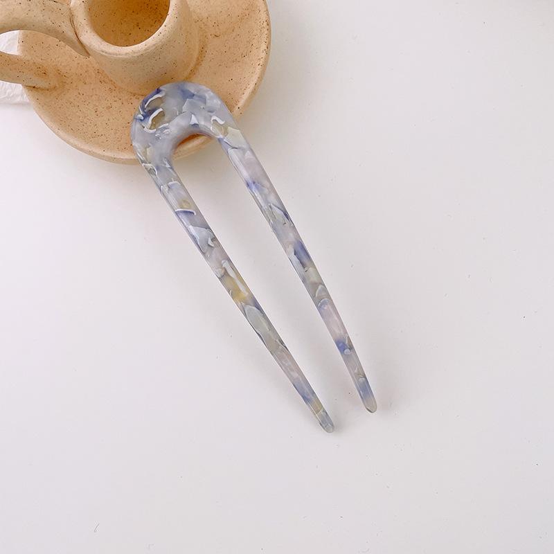 Fashion Hair Stick Women Acetate Hair Clip Large 11cm Thicken U-shaped Colorful Hair Stick Girls Hair Accessories Hair Clips New