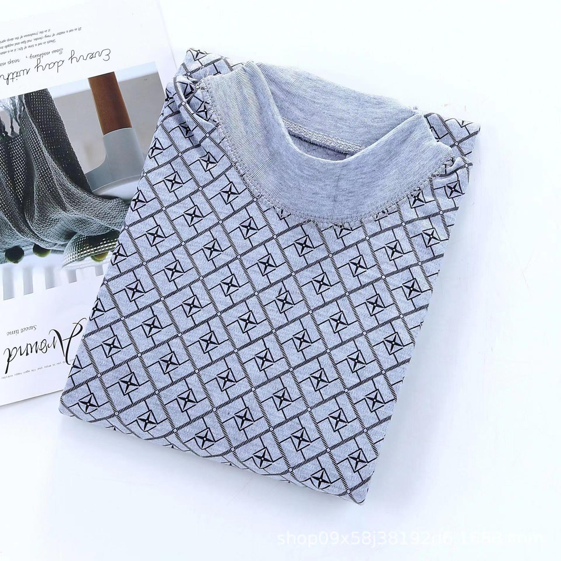 

Мужской термокостюм большого размера с осенним принтом для людей среднего и пожилого возраста: Свободный крой одежды с верхом и низом XXL