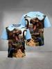 Children's Clothing Boys Girls 3D Printed Dinosaur T-Shirt Summer Short Sleeve Boy Clothes Casual Children Top Kids Clothing