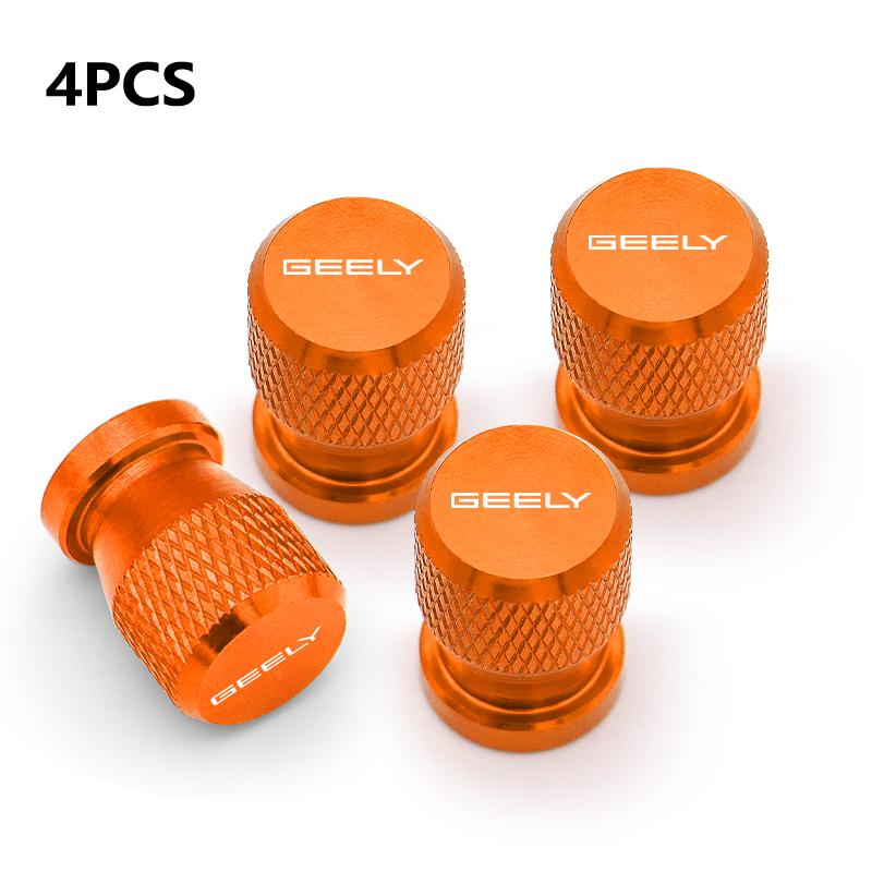 4 Stück Auto Rad Reifen Ventilkappen Reifenventilschaft Abdeckungen Staubdicht Wasserdicht Für GEELY coolray Starray emgrand emgrand tugella Auto Dekor
