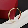 Open Rotating Bracelet of High Quality V Micro Inlaid Craftsmanship 18K Gold Plating Material Unisex Gift for Girlfriend