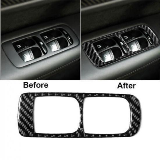 Carbon Fiber Driver Side Window Control Cover Trim For Porsche Cayenne Sport