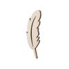 50pcs Unfinished Surface Wood Plume Cutouts Wood Slices Wooden Craft Tags  For DIY Craft Project