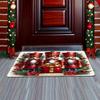 Nutcracker Soldier Christmas Welcome Mat, Machine Washable Non-Fading Rug for Indoor Outdoor Multi-Room Holiday Decor