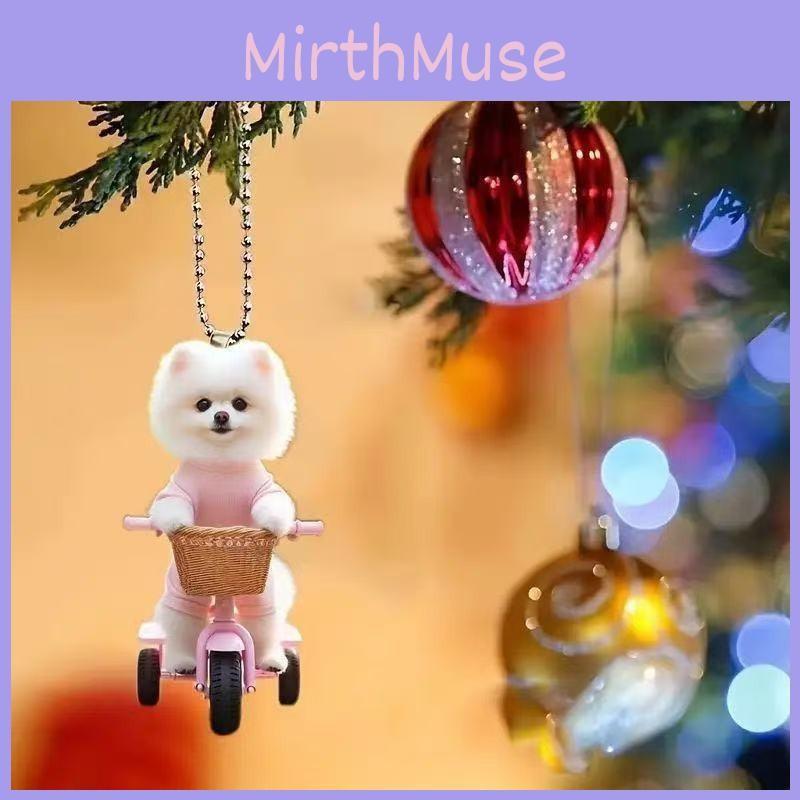 2d Acrylic Car Accessory Cartoon Dog Rearview Mirror Vehicle Decoration Pendant