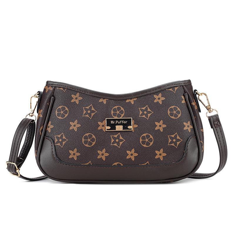 Trendige kleine Tasche Damen Ein-Schulter Umhängetasche Bedruckte Achseltasche