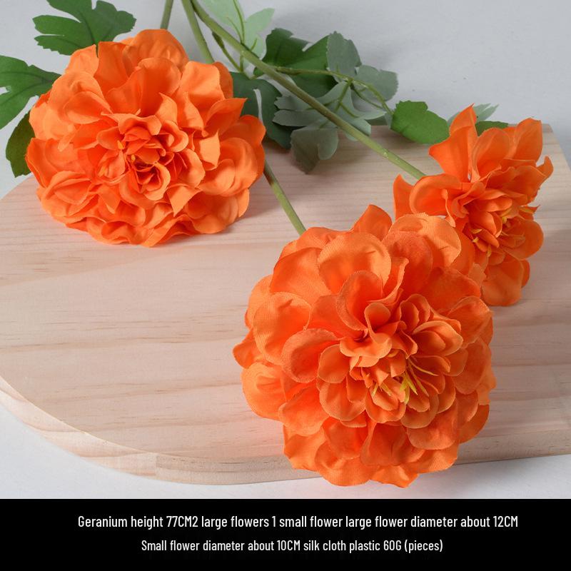 Orange-Themed Wedding Aisle Simulation Flower Arrangement - Artificial Home Decor Row Flowers