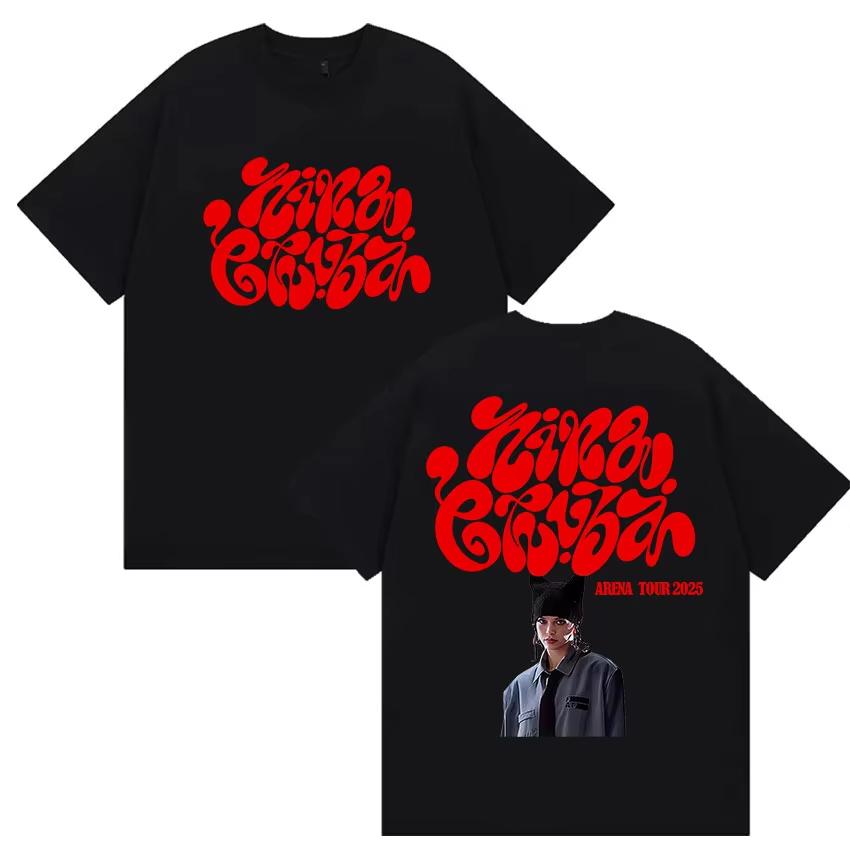 

singer Nina Chuba Tour 2026 Graphic 100Cotton shirt Men Retro 2026 New Summer Hip hop unisex Short sleeve Tshirt fan gifts S