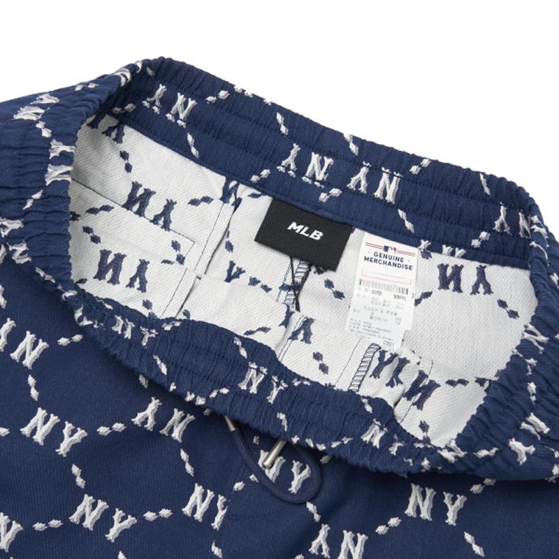 New MLB MLB Basic Logo New York Yankees Shorts Unisex Marine Blue 3ASMM0323-50NYL