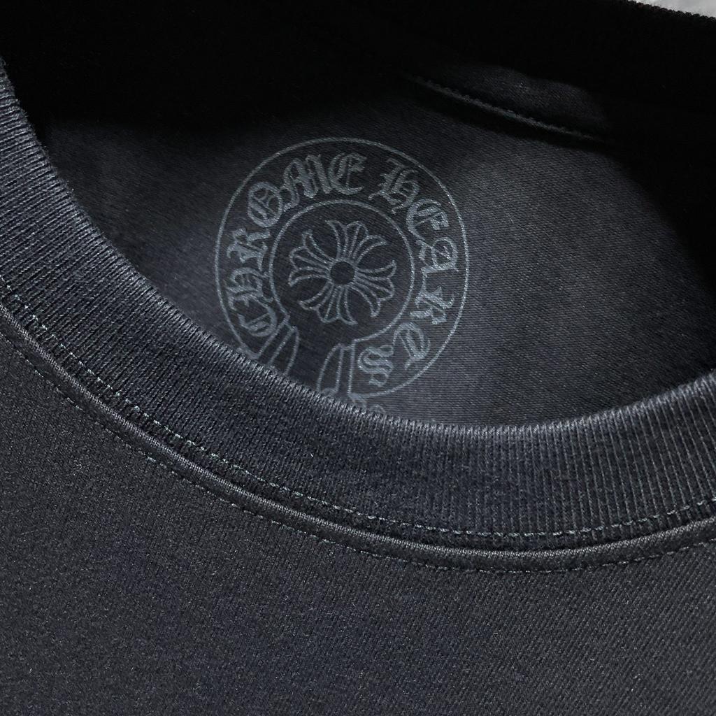 8043 CHROME HEARTS 2025 Summer New High Quality Cotton Round Neck Loose Large Size Men's and Women's T-shirt Couple T-shirt