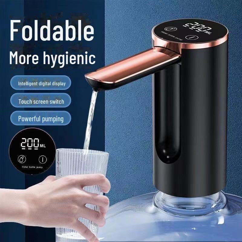 Fechadura de Impressão Digital para Crianças Bomba de Água Elétrica Dobrável com Tela Sensível ao Toque para Água Mineral Engarrafada