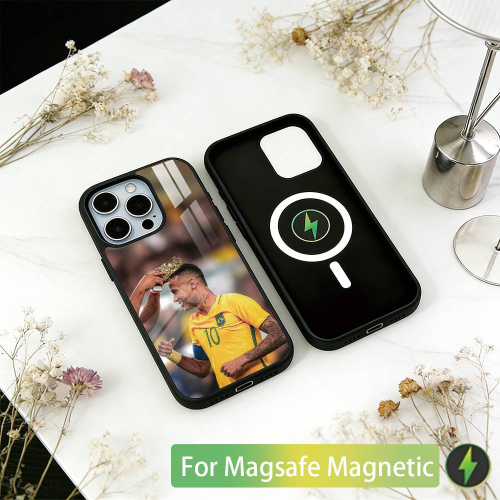 Football Star 10 N-Neymar  Phone Case For iPhone17,16,15,14,13,12,11 Plus,Pro Magnetic with Magsafe Wireless Charging