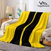 Coperta di Flanella a Strisce Verticali Gialle e Nere Minimalista Calda Morbida Halloween Natale Divano Caldo Accogliente Decorativa Per Stagione