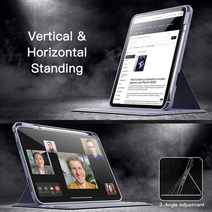 Coque Antichoc - BOOLING - pour iPad A16 (11") / iPad 10 2022 (10,9") - Rotatif Multi Angle - Violet