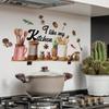 1pc Kitchen Wall Stickers Fun Design Cook Utensils Home Decoration Restaurant 30*60cm Home Decoration Stickers Posters