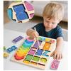 Kids' Wooden Number Puzzle and Large Building Blocks – Early Learning Toy