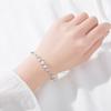 Women Simple Gradient Round Zircon Bracelet Stylish Hand Chain Ornament