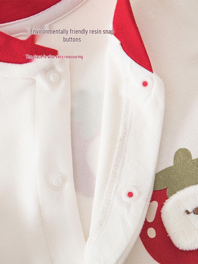 Pure Cotton Newborn Jumpsuit: Spring/Autumn Baby Romper, Full Moon Clothes, Hundred Days, Winter Wear & New Year's Outfit