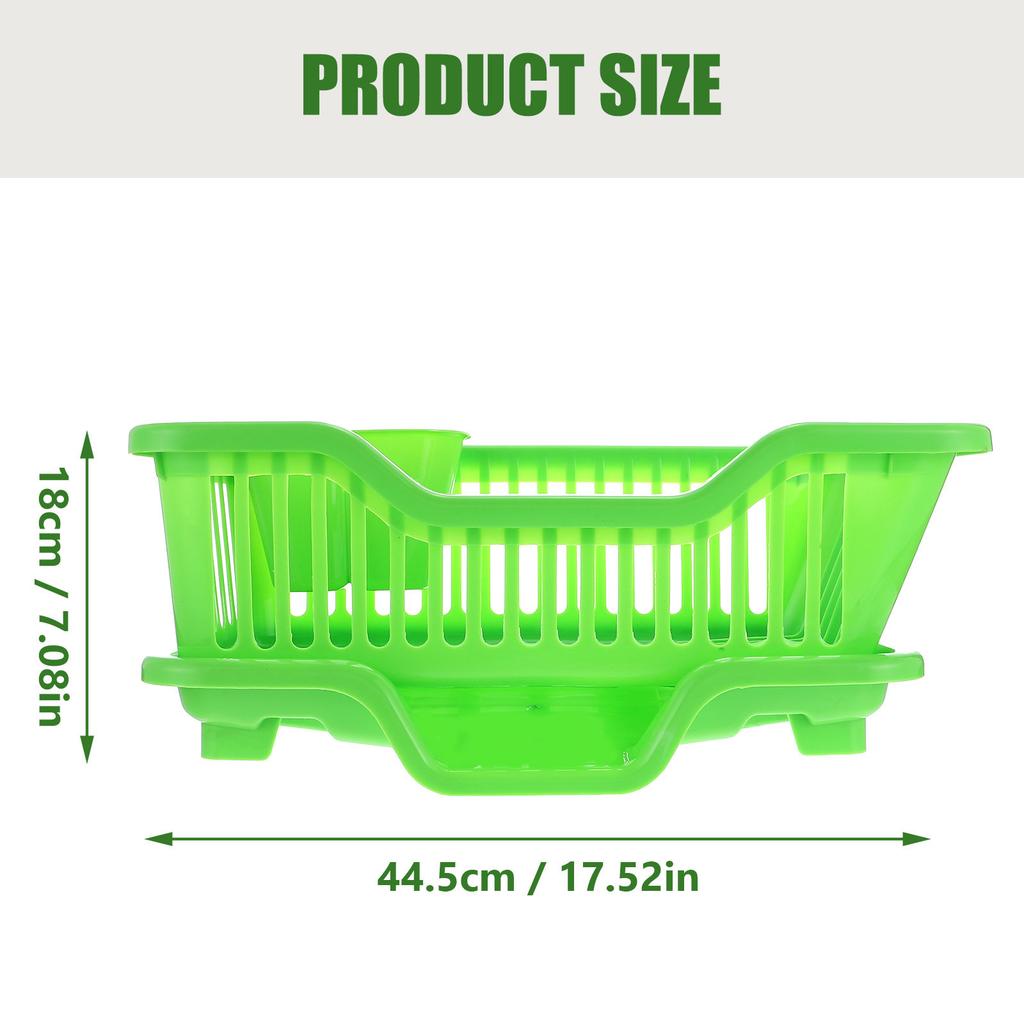 1 Set Haushalts-Abtropfkorb für Geschirr ABS-Kunststoff Küchen-Aufbewahrungsregal für Teller Schüsseln Löffel Große Kapazität Leicht zu reinigen