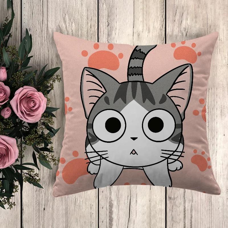 Anime Pillow Cat Chi'S Sweet Home Decorative Cushions Cover For Sofa Car Decoration Pilow Cases Pillowcases 50X50 Pillowcase