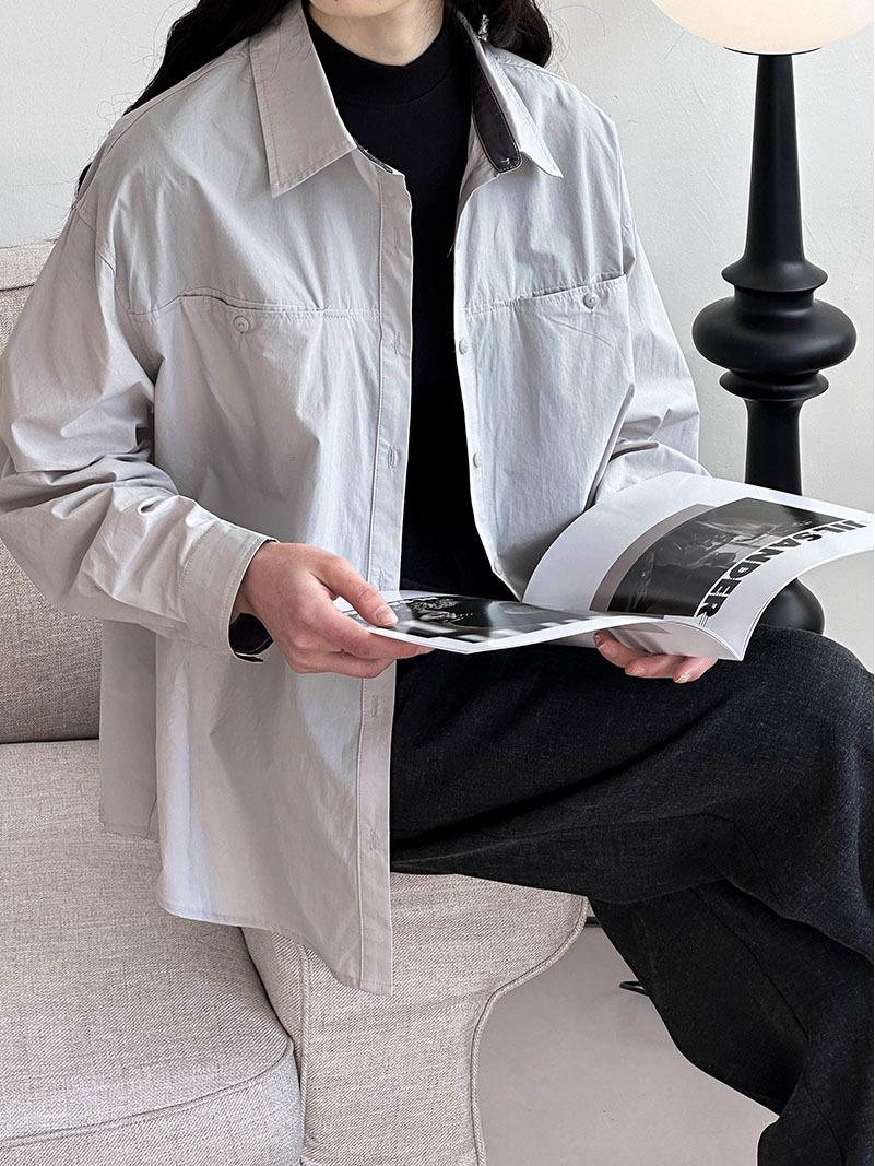 

Оранжевая женская рубашка-куртка Zichun класса люкс с длинным рукавом - Весенняя коллекция One Size серый