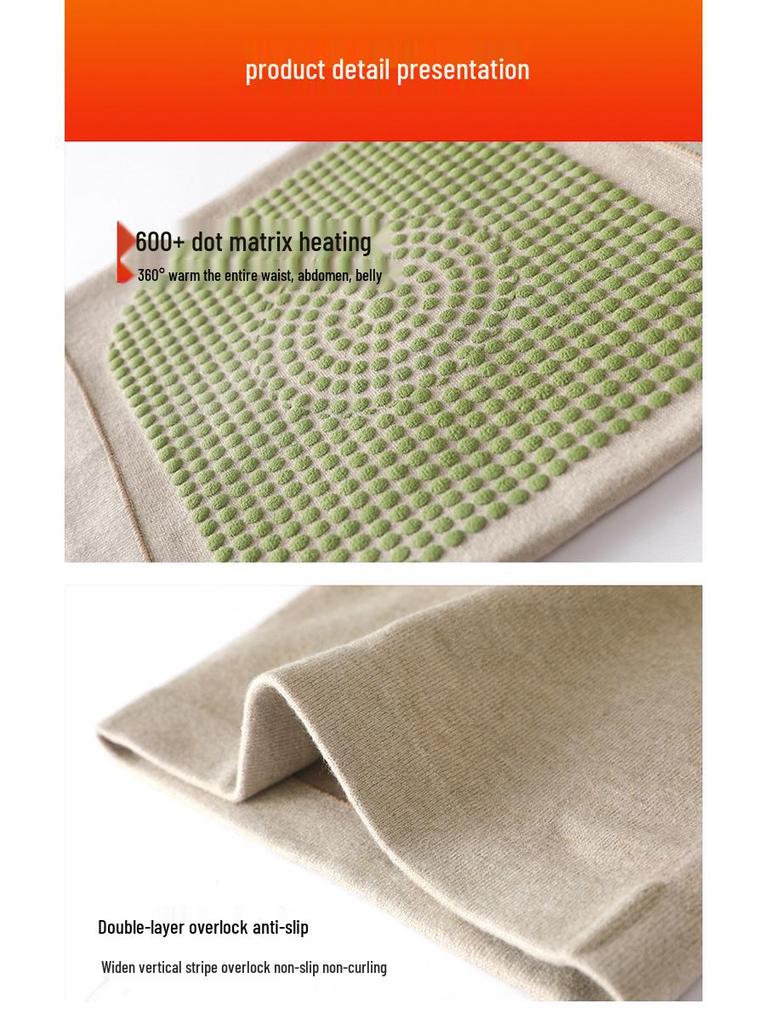 Unisexový podpůrný pás na pas s pelyňkem a kašmírem: Hřejivý břišní pás a chránič žaludku pro ochranu před chladem.