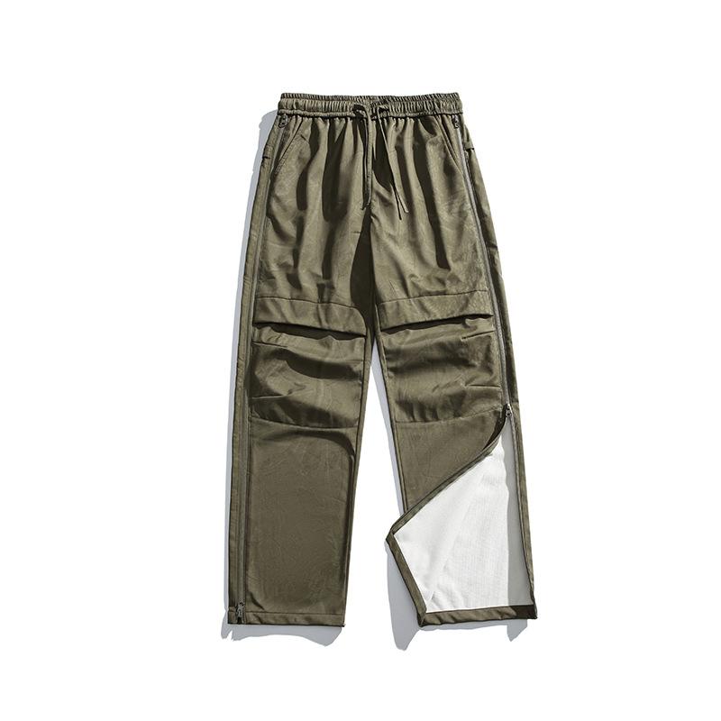 Men Fleece Lined Waterproof Windproof Outdoor Casual Straight Paratrooper Long Pants