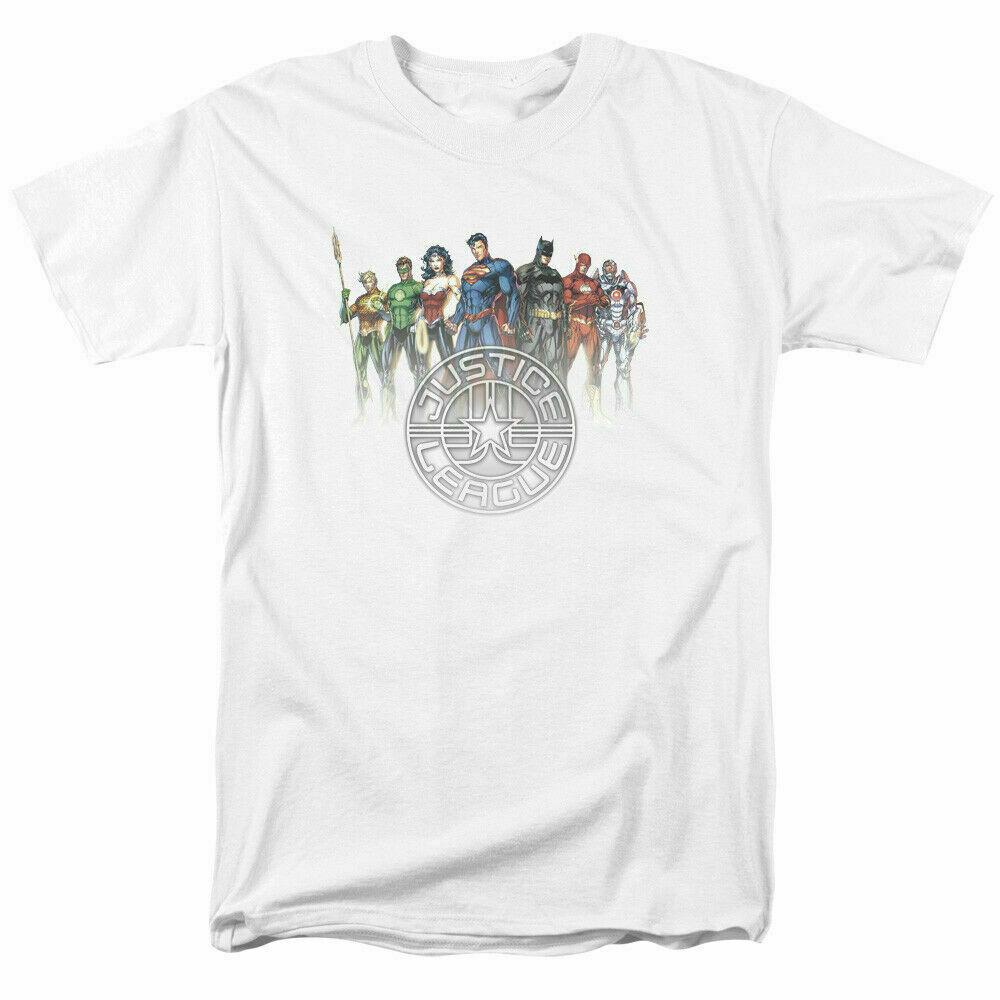 

Justice League Circle Crest T Shirt Licensed Comic Book Tee White XXXXL